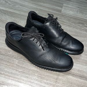 Cole Haan 2.ZERØGRAND Mens Size 13 M Laser Wingtip Oxfords Black Formal Shoes